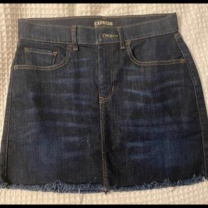 Express denim mini skirt